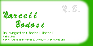 marcell bodosi business card